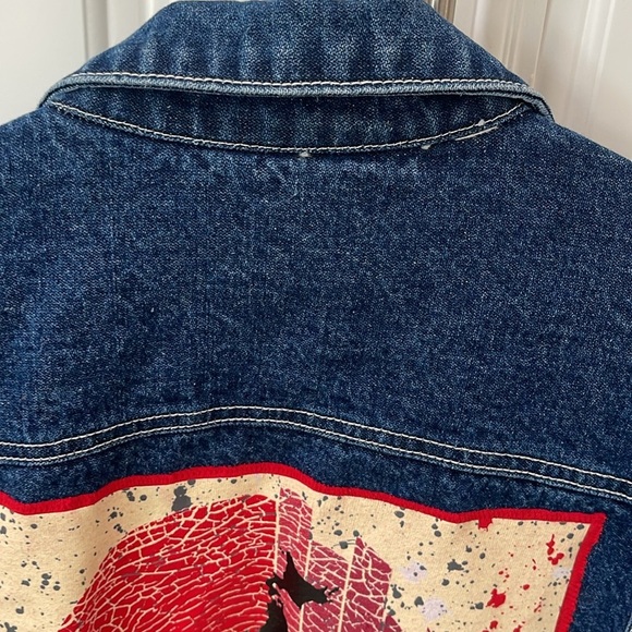 J Galt blue denim quilted jean jacket Tokio Japan size small - Picture 3 of 16